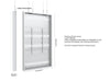 Multibrackets M Pro Series Enclosure 86" Wire Large White Signage Display Enclosures Multibrackets