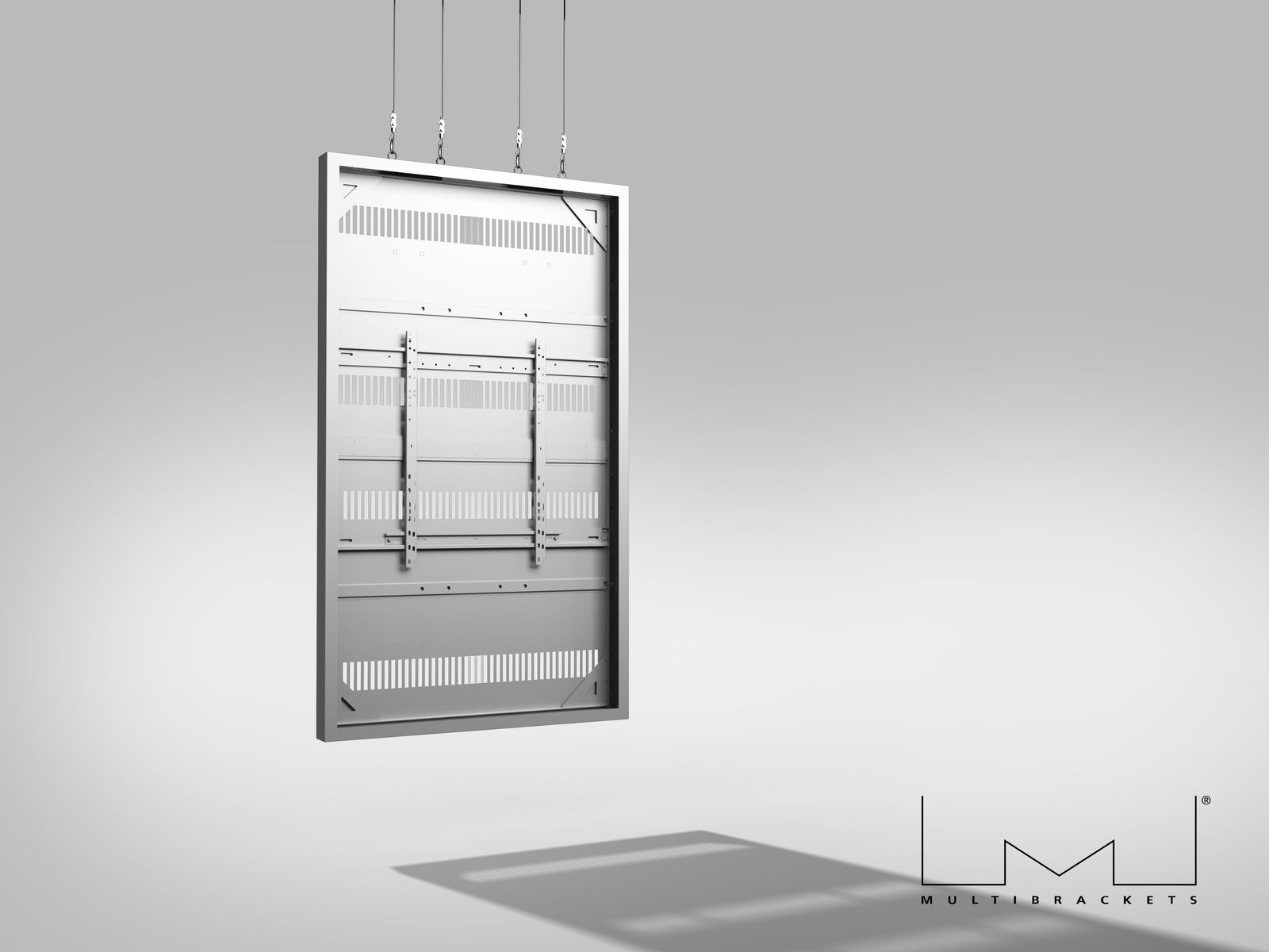 Multibrackets M Pro Series Enclosure 86" Wire Large White Signage Display Enclosures Multibrackets