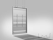 Multibrackets M Pro Series Enclosure 98" Wire Large White Signage Display Enclosures Multibrackets