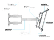Multibrackets M VESA Flexarm Thin TV Wall Mount - 37" to 65" Screen Wall Mount Bracket Multibrackets