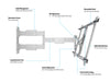 Multibrackets M VESA Flexarm Thin TV Wall Mount - 37" to 65" Screen Wall Mount Bracket Multibrackets