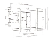 Multibrackets M VESA Flexarm Thin TV Wall Mount - 37" to 65" Screen Wall Mount Bracket Multibrackets