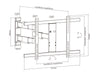 Multibrackets M VESA Flexarm Thin TV Wall Mount - 37" to 65" Screen Wall Mount Bracket Multibrackets