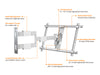 Multibrackets M VESA Flexarm Thin TV Wall Mount - 37" to 65" Screen Wall Mount Bracket Multibrackets