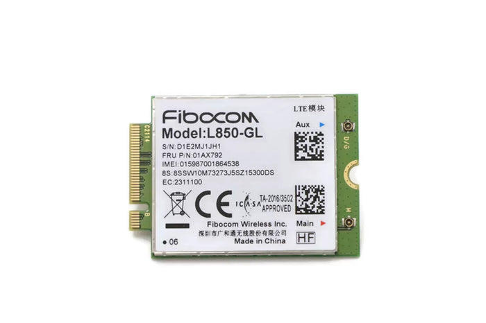 Lenovo ThinkPad Wireless WWAN 4G L850-GL CMB FBC Card | 01AX786 Network Card Lenovo
