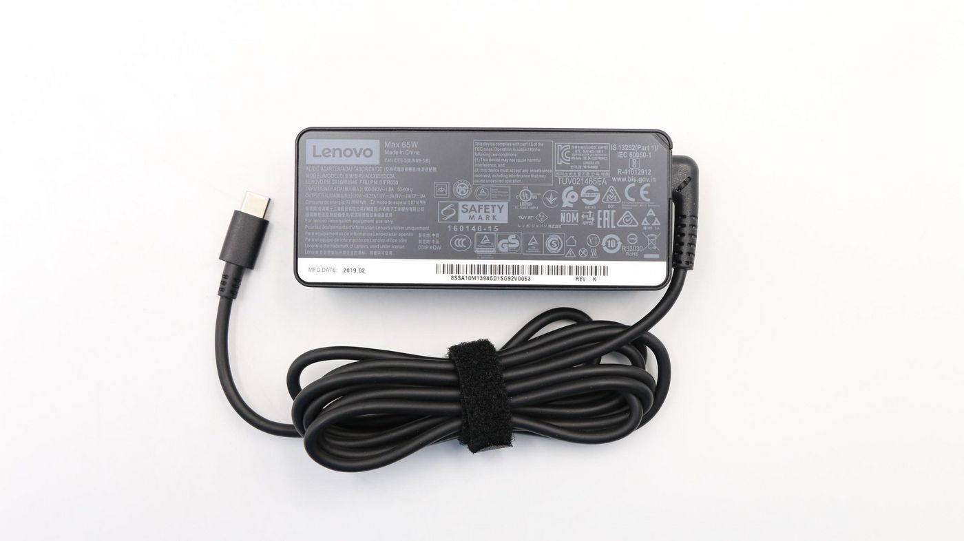 Lenovo 65W AC Power Adapter Charger | 01FR030 Adapter / Converter Lenovo