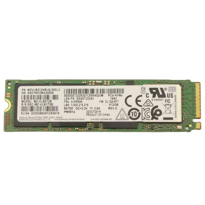 Lenovo 512GB M.2 NVMe PCIe SSD | 01FR595 Internal Solid State Drive Lenovo