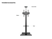 Multibrackets M Tilt & Roll Plus Black Mobile Floor Stand for 32"-55" Screens | 7340234810215 Floor Stand Multibrackets