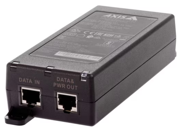Axis PoE Injector - 24 V AC Input - 56 V DC Output - Gigabit Ethernet Input Port(s) | 02208-001 Adapter / Converter Axis