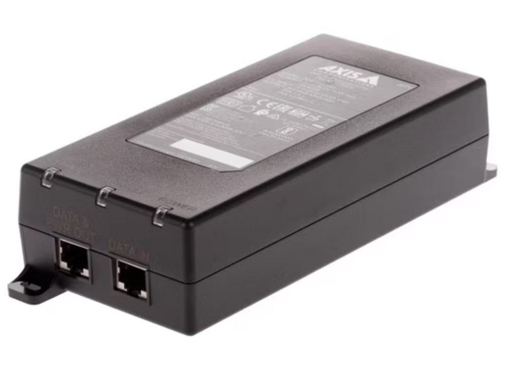 Axis PoE Injector - 24 V AC, 20 V DC, 26.4 V DC Input - 56 V DC Output - 1 x Gigabit Ethernet Input Port(s) | 02209-001 Adapter / Converter Axis