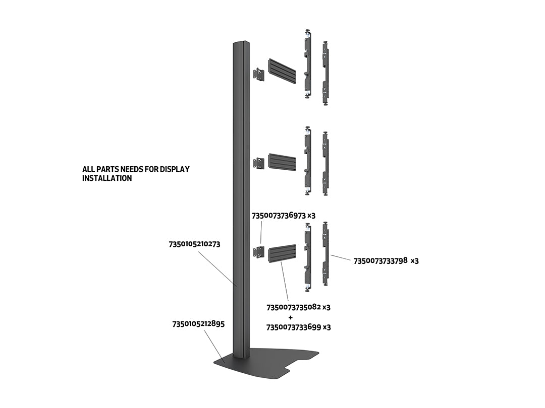 Multibrackets M Pro Series Column 270cm Mounting Accessory Multibrackets