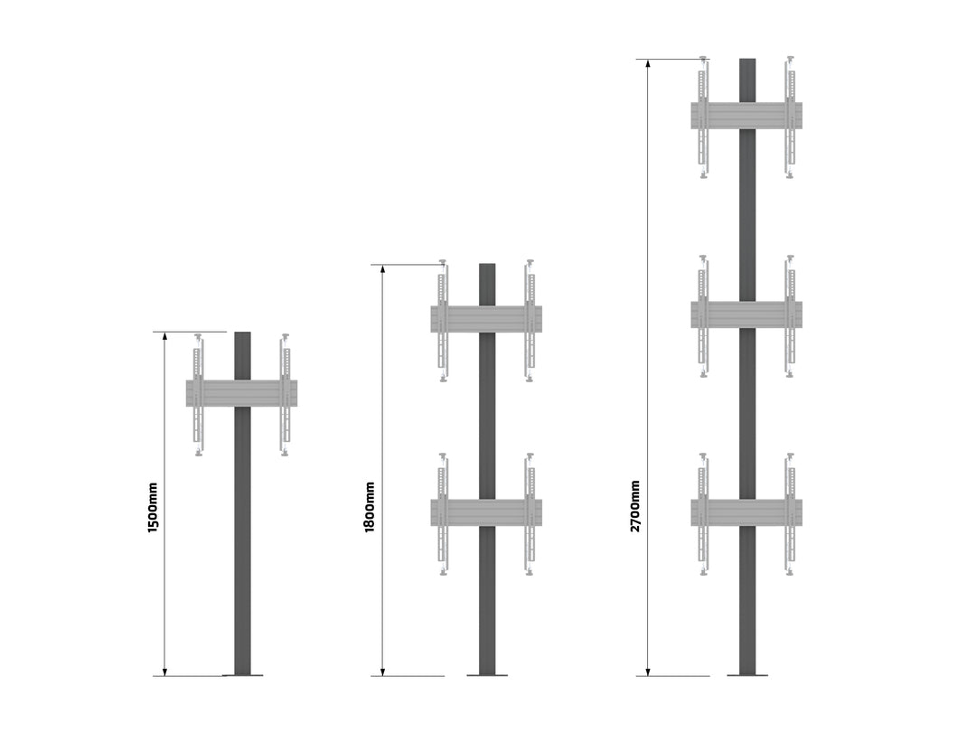 Multibrackets 32" - 65" MBFC1U M Floorstands Column Pro Floor Stand Multibrackets
