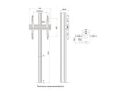 Multibrackets 32" - 65" MBFC1U M Floorstands Column Pro Floor Stand Multibrackets