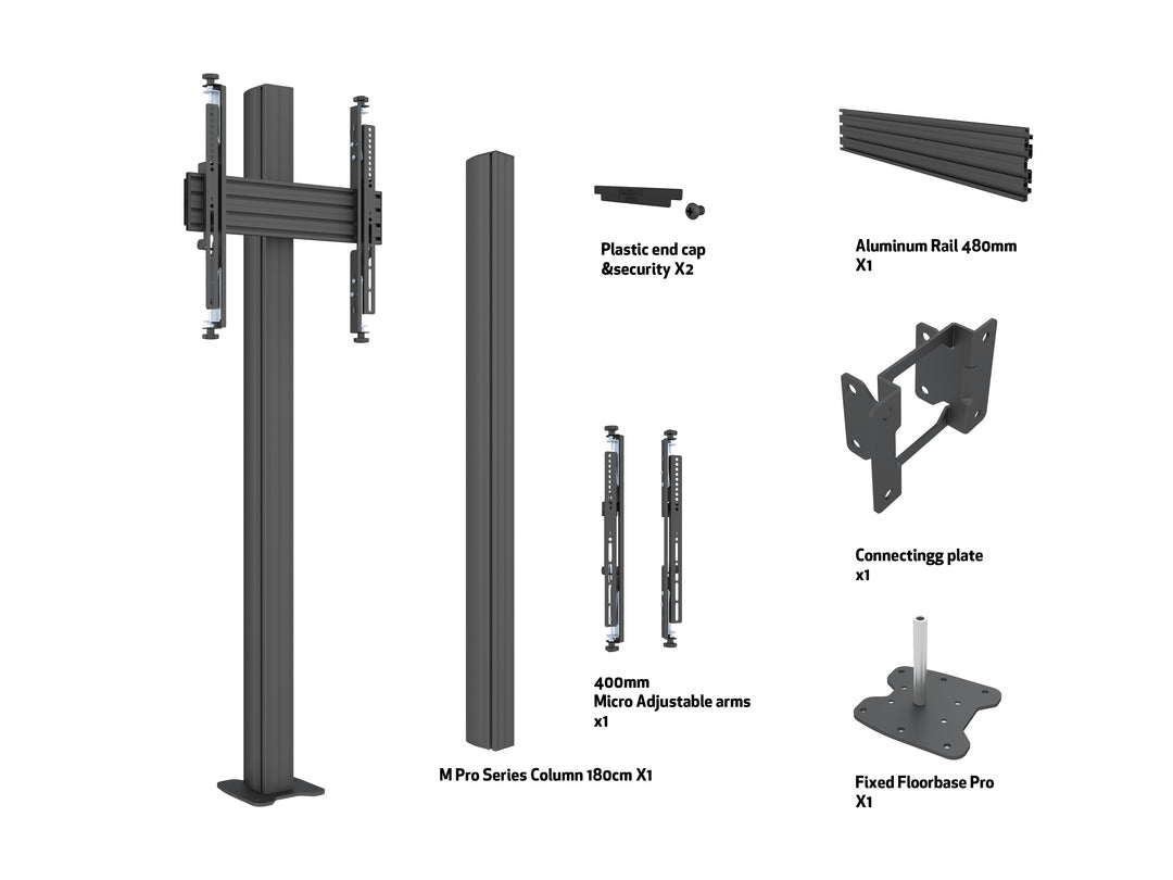 Multibrackets MBFC1U M Floorstands Column Pro - (32"-65") Floor Stand Multibrackets