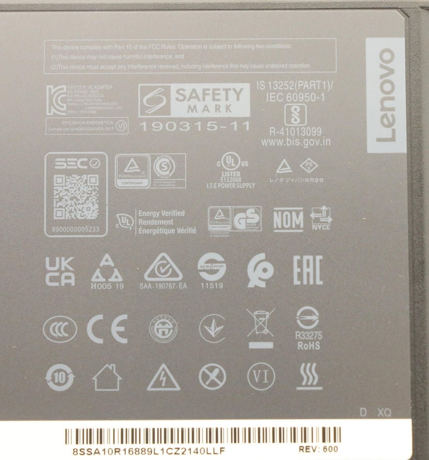 Lenovo 230W Slim AC Power Adapter | 02DL143 Adapter / Converter Lenovo