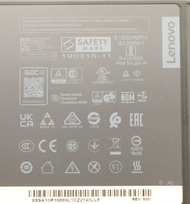 Lenovo 230W Slim AC Power Adapter | 02DL143 Power Adapter Lenovo