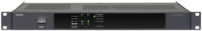BIAMP REVAMP2250 2-Channel Bridgeable Digital Power Amplifier, 2 x 250W, 4ohm Audio Amplifier BIAMP