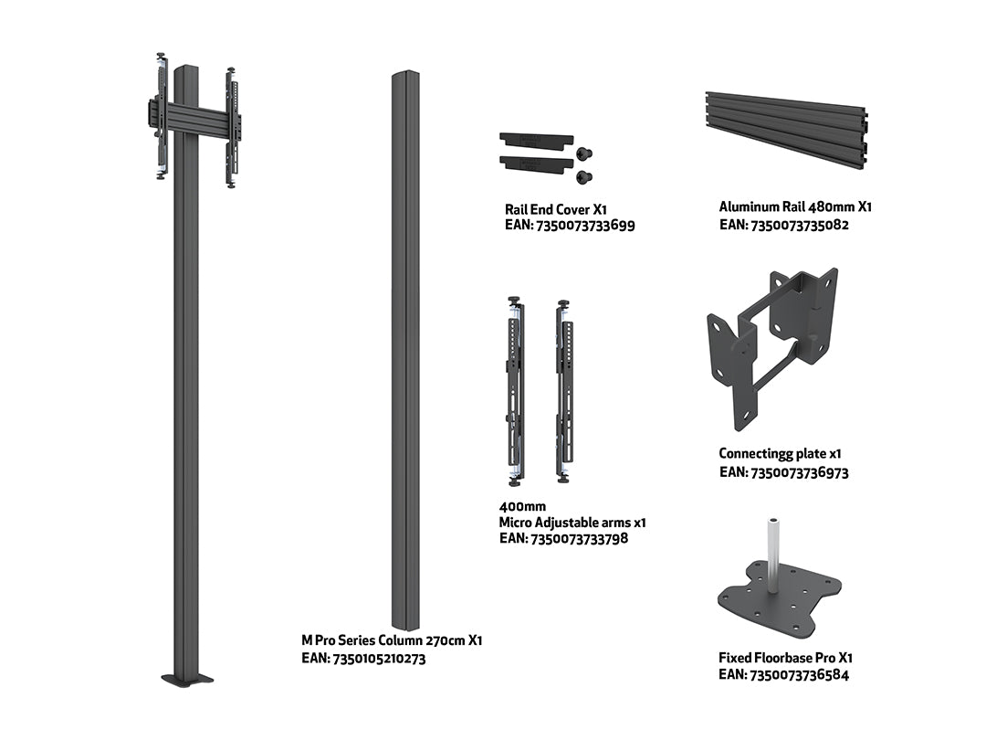 Multibrackets MBFC1U M Floorstands Column Pro - (32"-65") Floor Stand Multibrackets