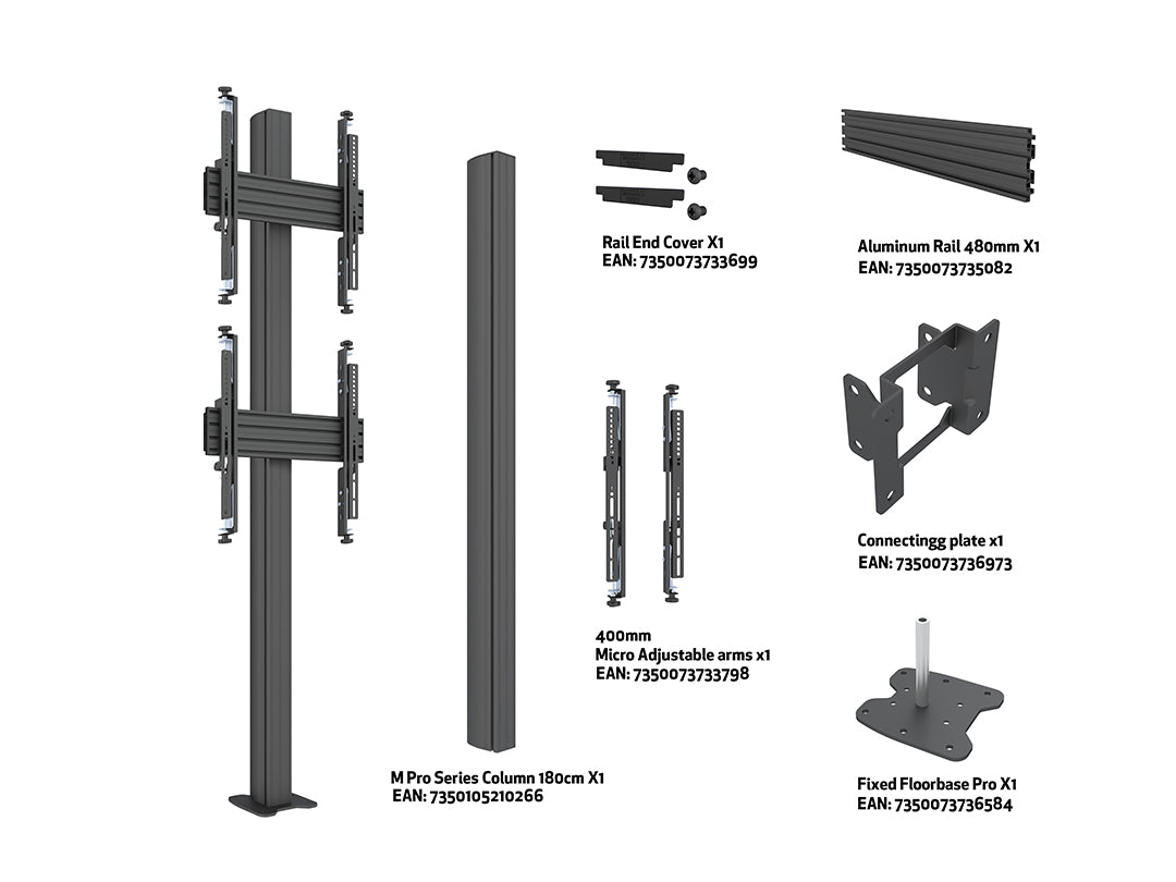 Multibrackets MBFC2U M Floorstands Column Pro - (32"-65") Floor Stand Multibrackets