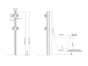 Multibrackets MBFSC2U M Pro 1.8m 2-Screen Floor Stand For 15"-32" Screens | 7340234810314