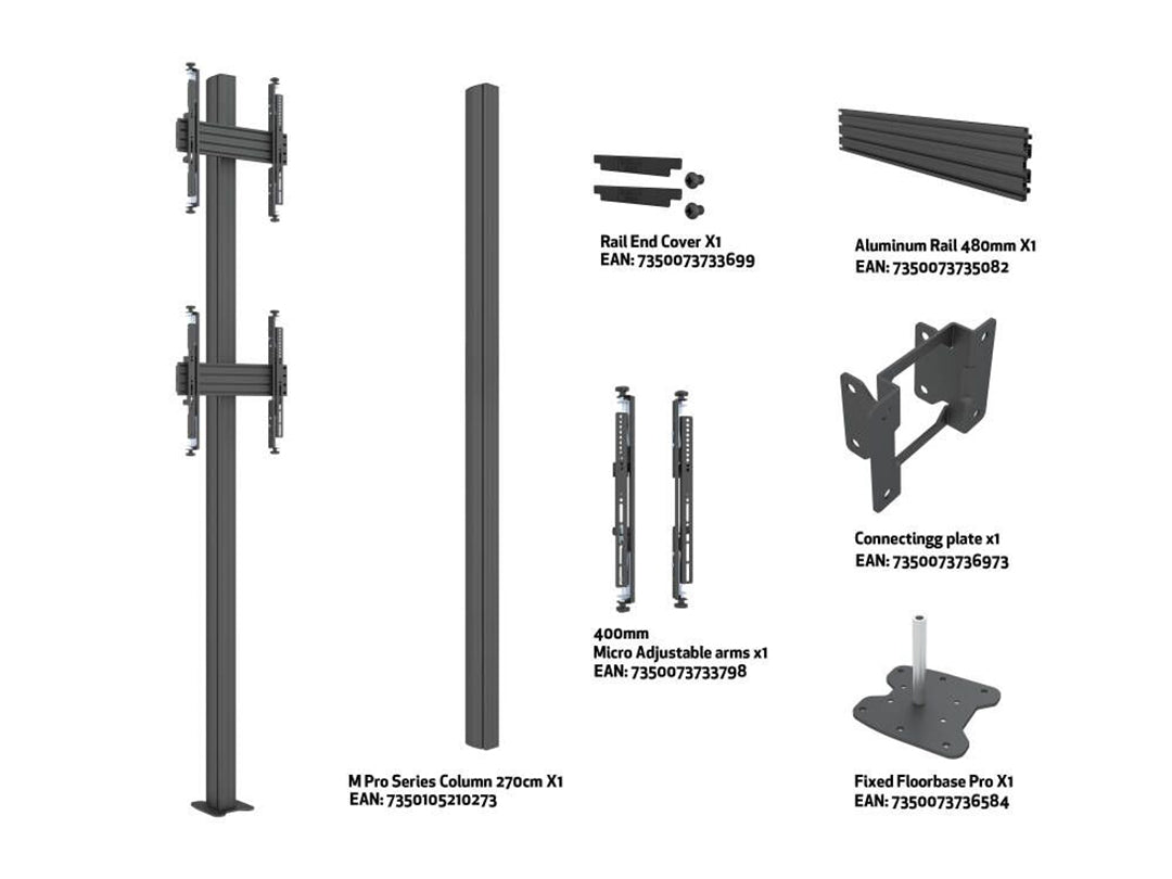 Multibrackets MBFC2U M Floorstands Column Pro - (32"-65") Floor Stand Multibrackets