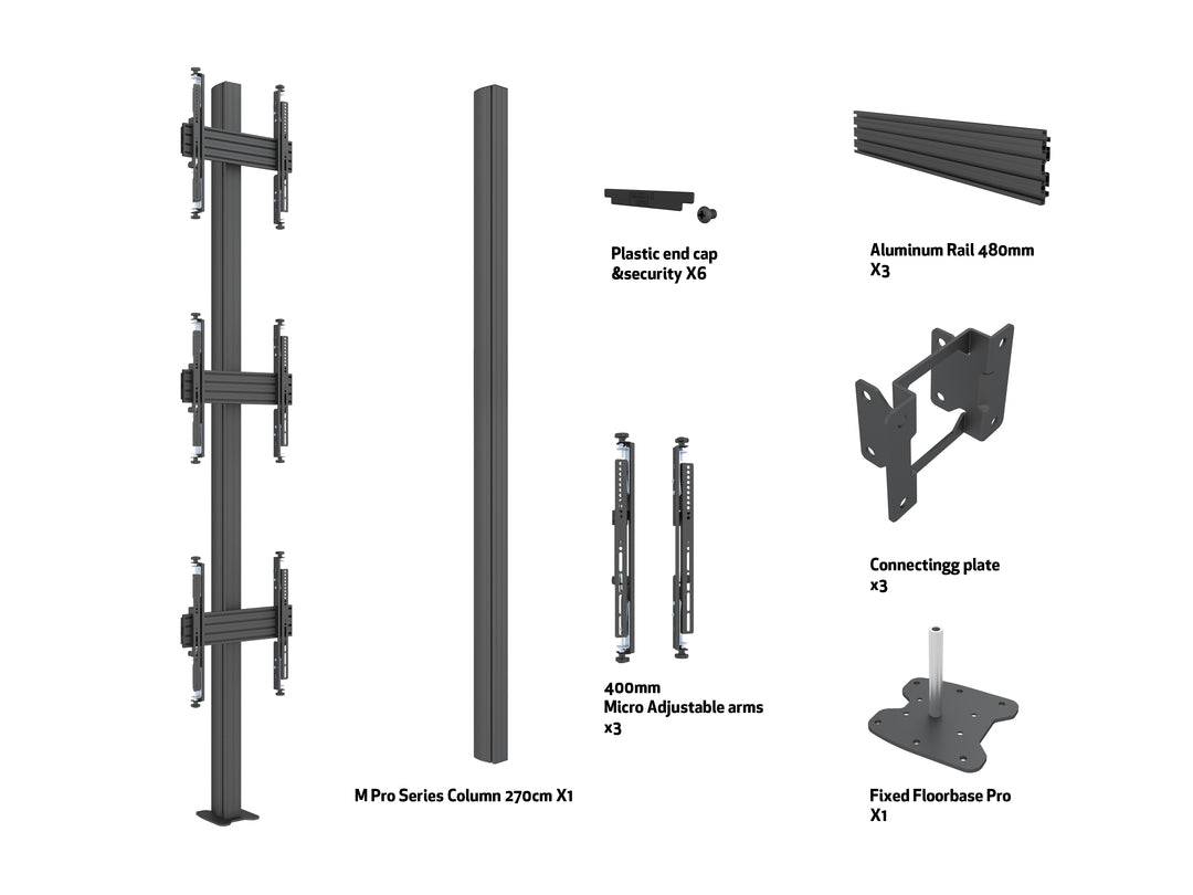 Multibrackets MBFC3U M Floorstands Column Pro - (32"-65") Floor Stand Multibrackets
