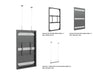 Multibrackets M Pro Series Enclosure 65" Wire Slim Medium Black Signage Display Enclosures Multibrackets