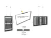 Multibrackets M Pro Series Enclosure 65" Wire Slim Medium Black Signage Display Enclosures Multibrackets