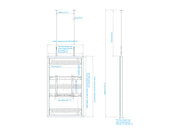 Multibrackets M Pro Series Enclosure 65" Wire Slim Medium Black Signage Display Enclosures Multibrackets