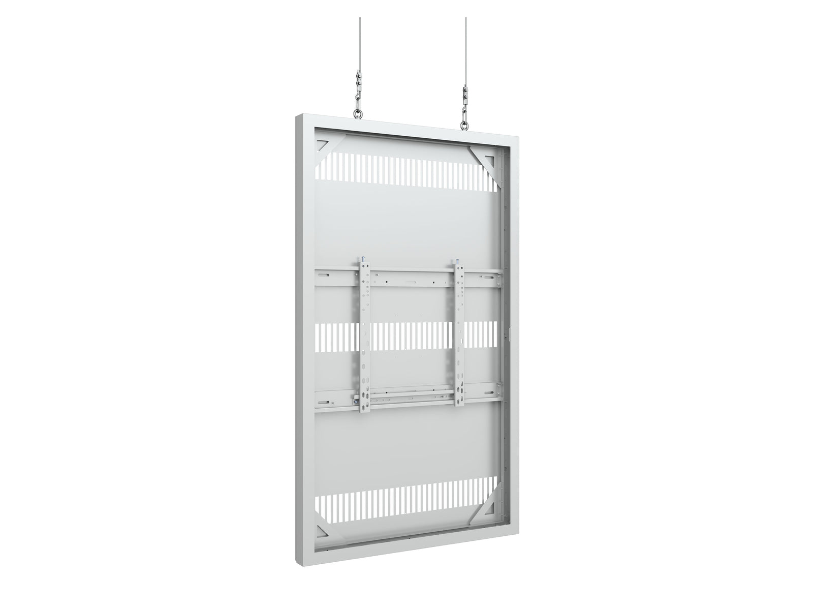 Multibrackets M Pro Series Enclosure 65" Wire Slim Medium White Signage Display Enclosures Multibrackets