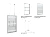 Multibrackets M Pro Series Enclosure 65" Wire Slim Medium White Signage Display Enclosures Multibrackets