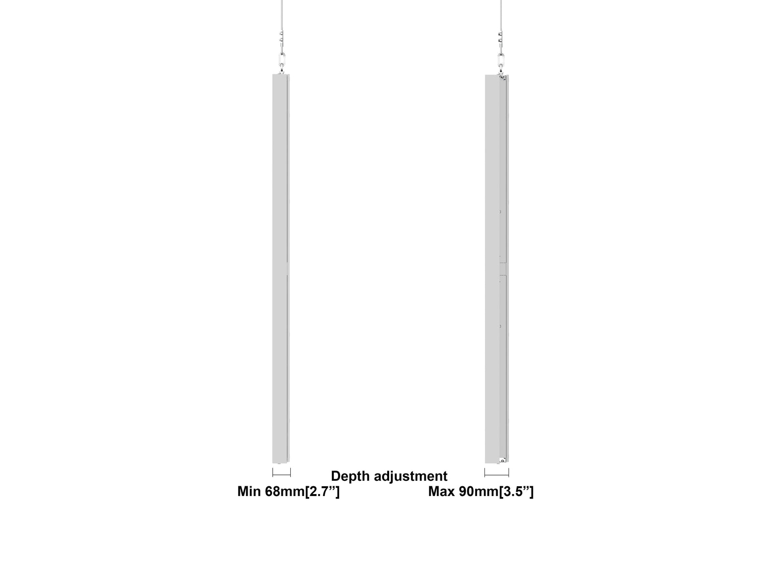 Multibrackets M Pro Series Enclosure 65" Wire Slim Medium White Signage Display Enclosures Multibrackets