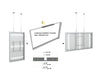Multibrackets M Pro Series Enclosure 65" Wire Slim Medium White Signage Display Enclosures Multibrackets