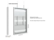 Multibrackets M Pro Series Enclosure 65" Wire Slim Medium White Signage Display Enclosures Multibrackets