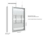 Multibrackets M Pro Series Enclosure 65" Wire Slim Medium White Signage Display Enclosures Multibrackets