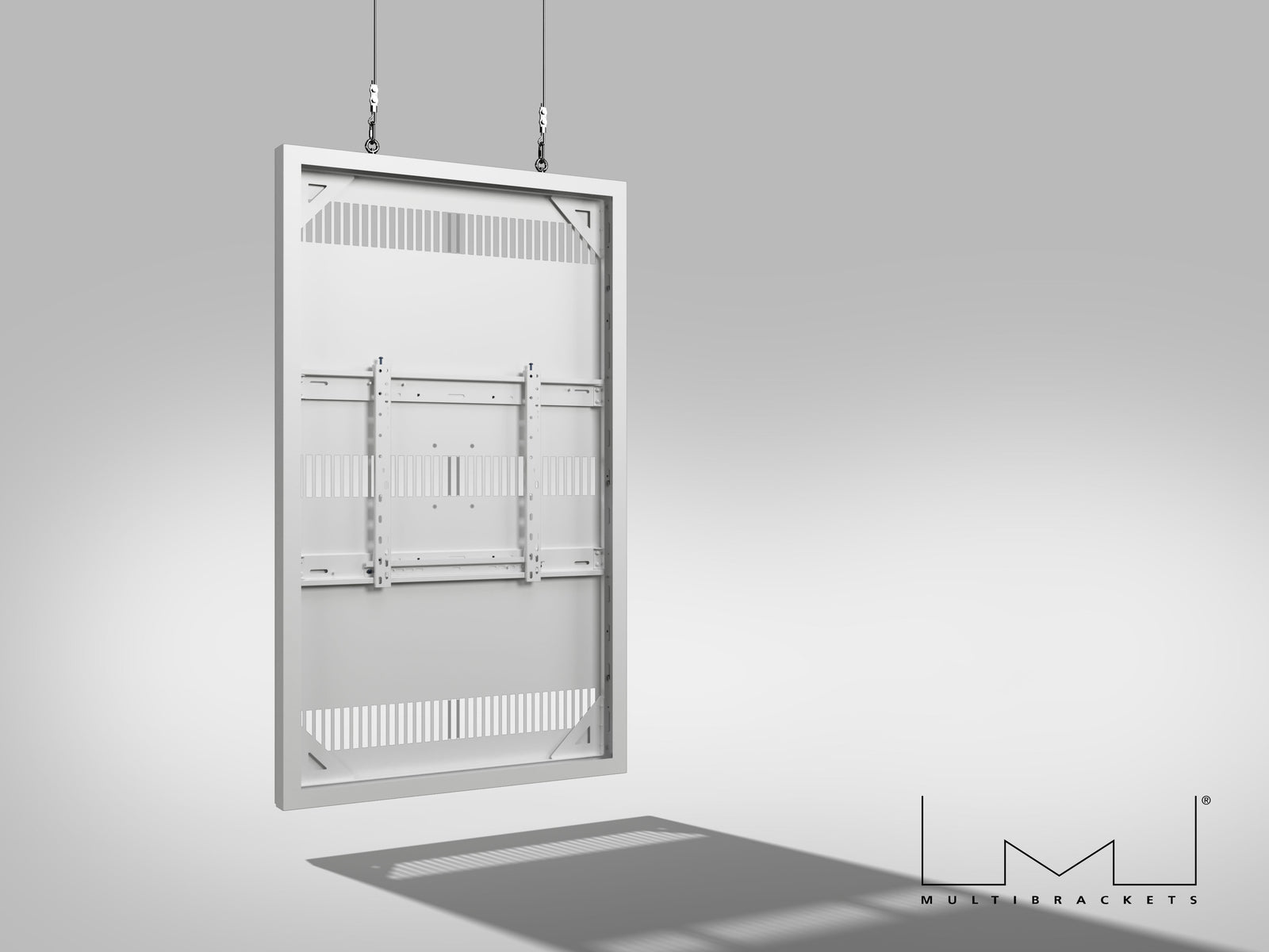 Multibrackets M Pro Series Enclosure 65" Wire Slim Medium White Signage Display Enclosures Multibrackets