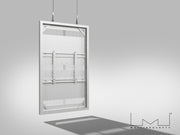 Multibrackets M Pro Series Enclosure 65" Wire Slim Medium White Signage Display Enclosures Multibrackets