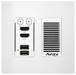 Aurora HT-TX1-WP2-W 2 Input 4K60 HDBaseT??2.0 Transmitter Wall Plate 330ft (White) (Copy) Wallplate Aurora