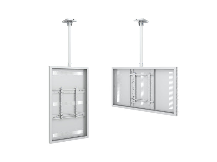 Multibrackets M Pro Series Enclosure 55" Slim Ceiling Medium White Signage Display Enclosures Multibrackets