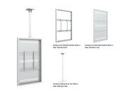 Multibrackets M Pro Series Enclosure 55" Slim Ceiling Medium White Signage Display Enclosures Multibrackets