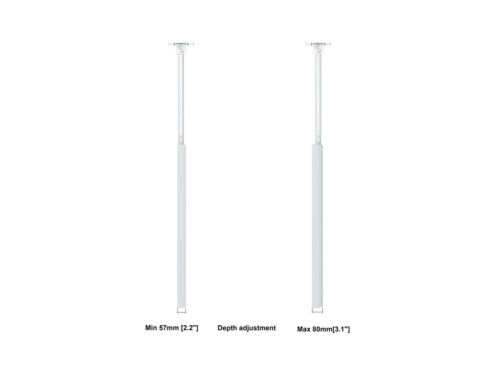 Multibrackets M Pro Series Enclosure 55" Slim Ceiling Medium White Signage Display Enclosures Multibrackets