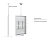 Multibrackets M Pro Series Enclosure 55" Slim Ceiling Medium White Signage Display Enclosures Multibrackets