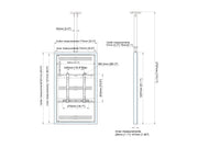 Multibrackets M Pro Series Enclosure 55" Slim Ceiling Medium White Signage Display Enclosures Multibrackets