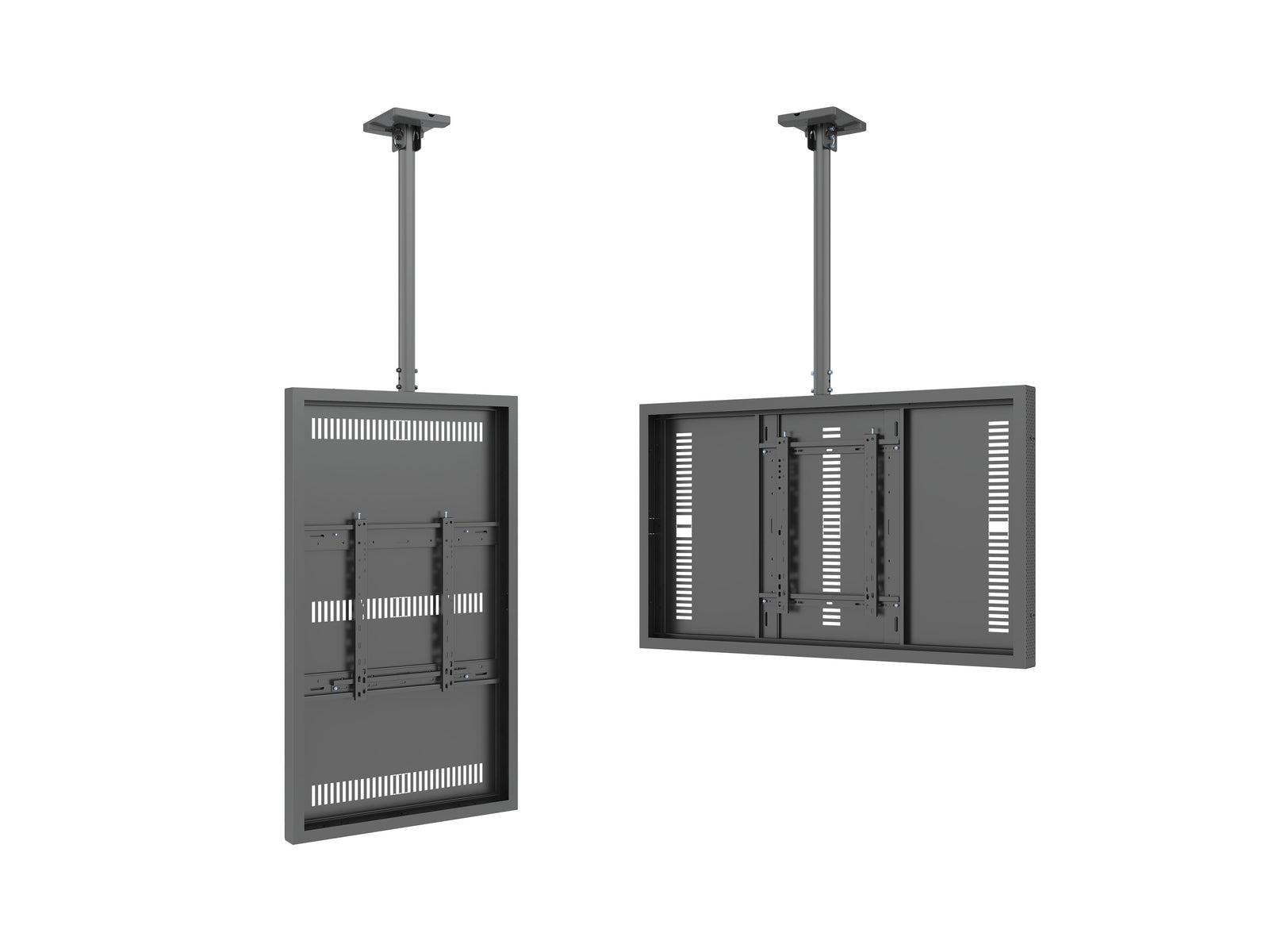 Multibrackets M Pro Series Enclosure 55" Slim Ceiling Medium Black Signage Display Enclosures Multibrackets