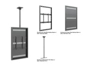 Multibrackets M Pro Series Enclosure 55" Slim Ceiling Medium Black Signage Display Enclosures Multibrackets