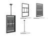 Multibrackets M Pro Series Enclosure 55" Slim Ceiling Medium Black Signage Display Enclosures Multibrackets