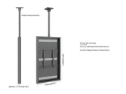 Multibrackets M Pro Series Enclosure 55" Slim Ceiling Medium Black Signage Display Enclosures Multibrackets
