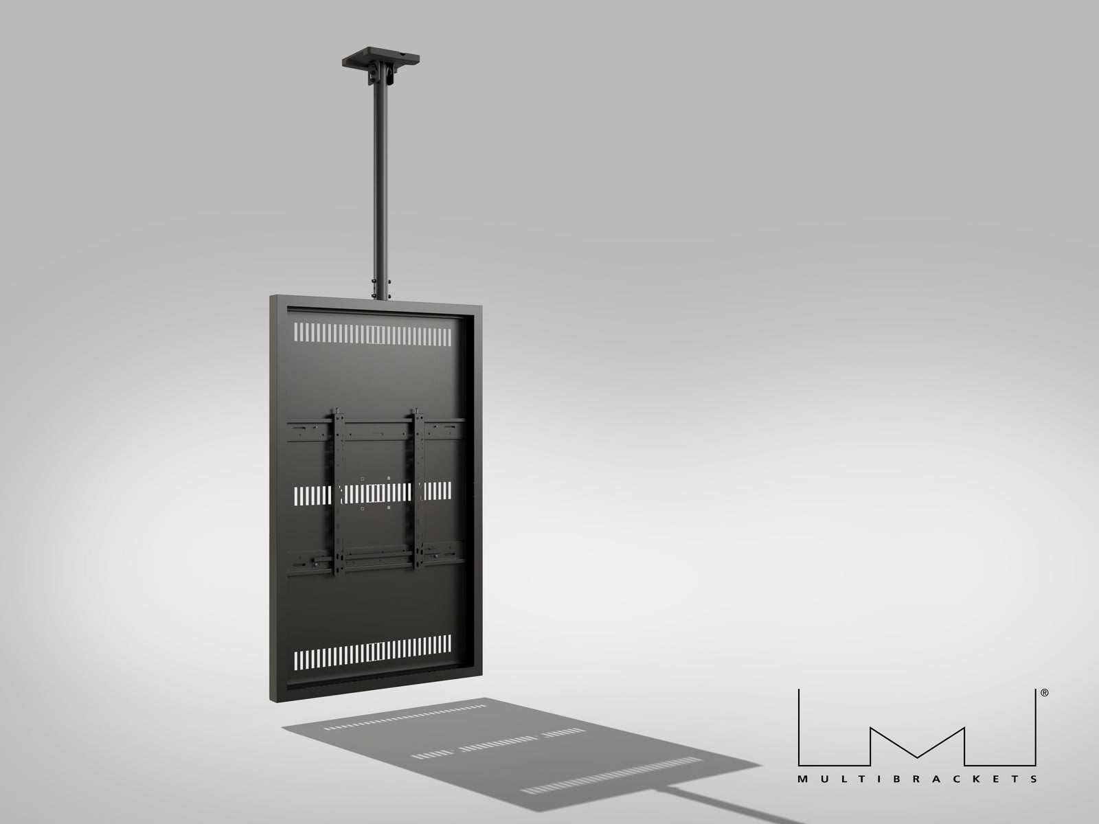 Multibrackets M Pro Series Enclosure 55" Slim Ceiling Medium Black Signage Display Enclosures Multibrackets