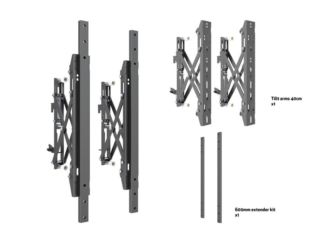 Multibrackets M Pro Series M Push in Pop out Arms - 600mm Wall Mount Bracket Multibrackets