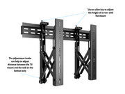 Multibrackets M Public Video Push TV Wall Mount - 40" to 70" Screen Wall Mount Bracket Multibrackets